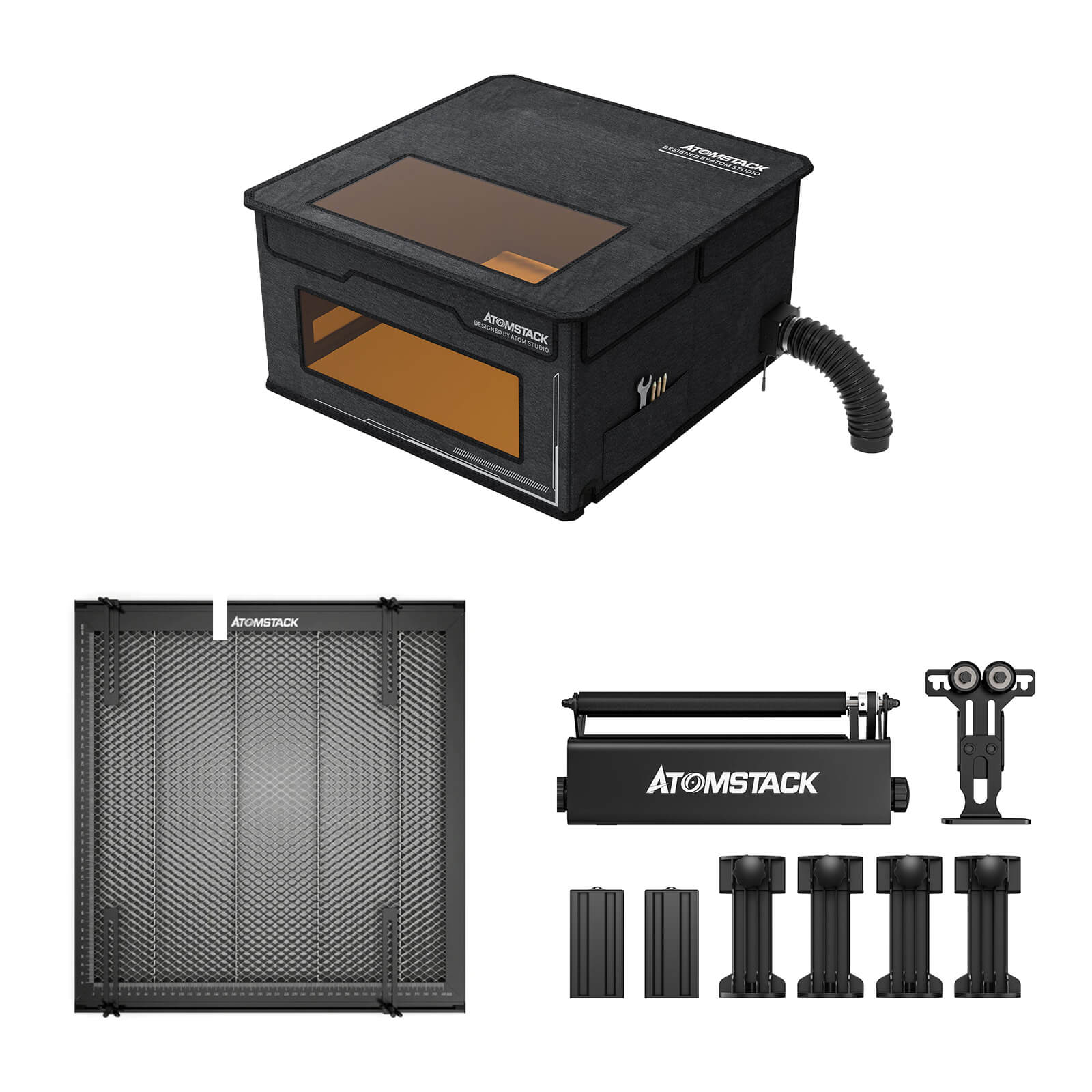Atomstack FB2 Enclosure Foldable Dust-Proof Cover Universal Laser Engraver  Fireproof Protective Box 2M Smoke Pipe for X30 X20 D1 - ChiTu Systems!