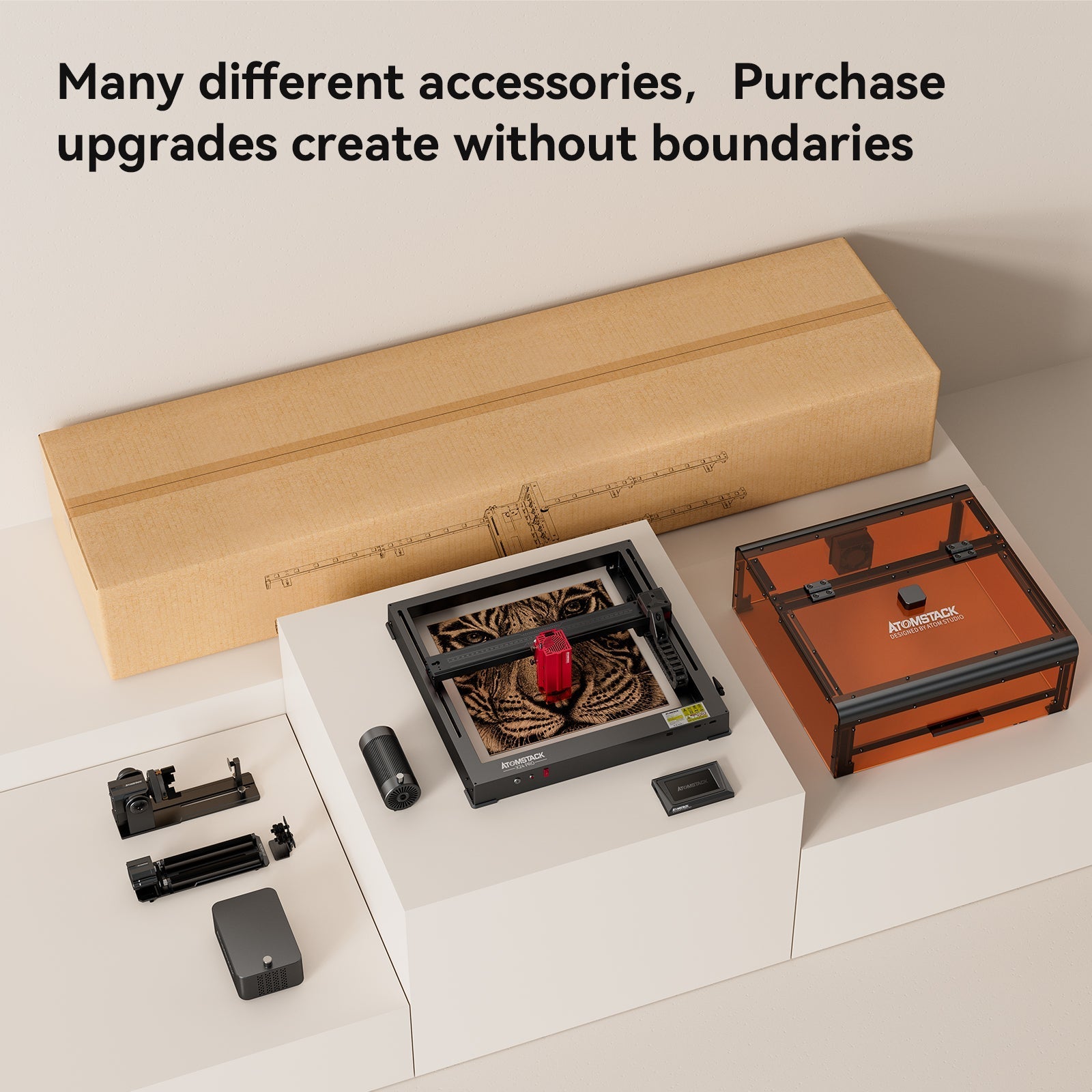 [US Only] Atomstack X24 Pro 120W All-in-one 2nd Generation Laser Engraver + B3 Enclosure Dust-Proof Protective Box