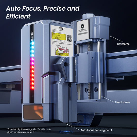 iKier K1 Pro 24W Laser Engraving Machine Cutting Master w/ Free Heightening Feet Set