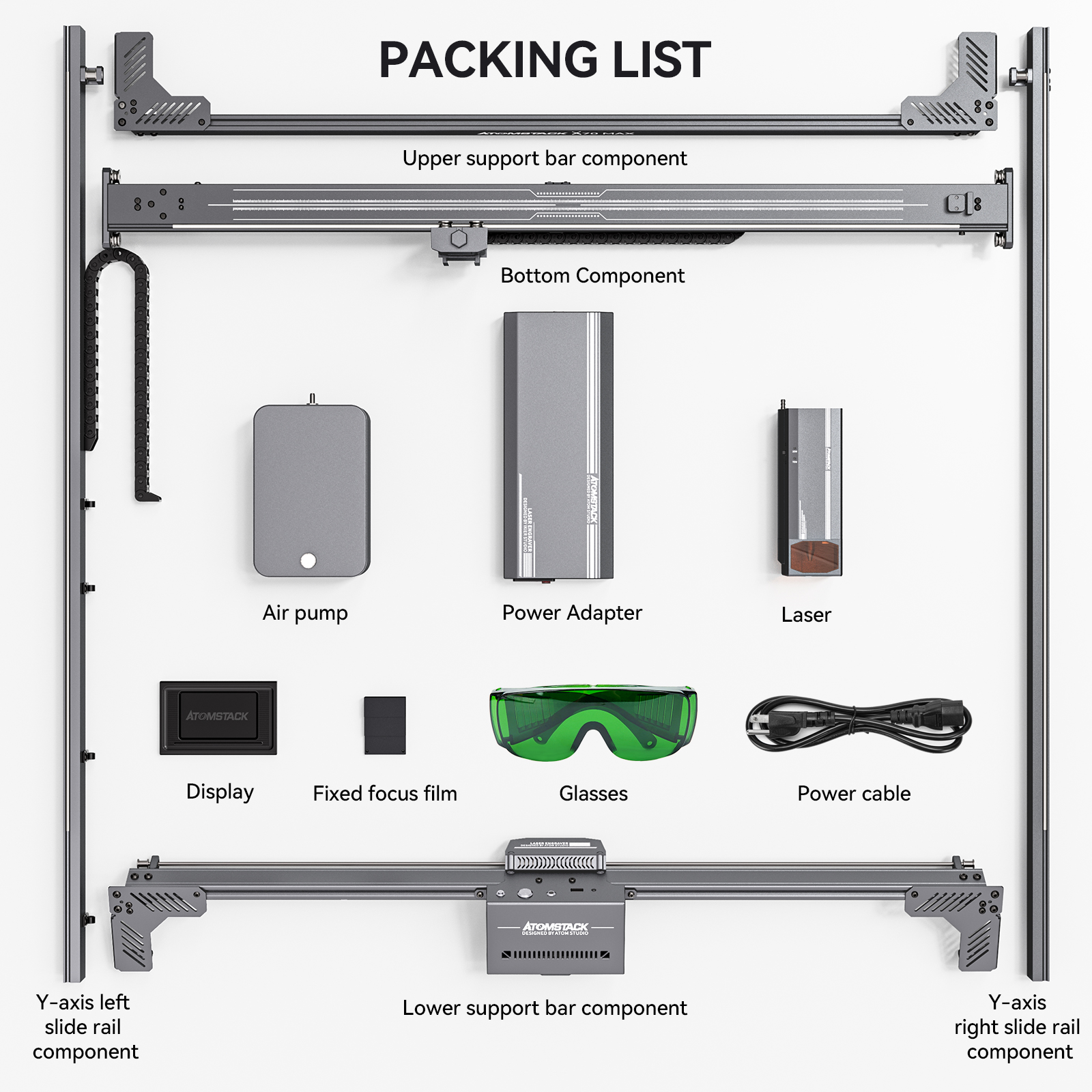 Atomstack X70 Max 360W Laser Engraver /w F60 Air Assist - 850*800MM Engraving Size