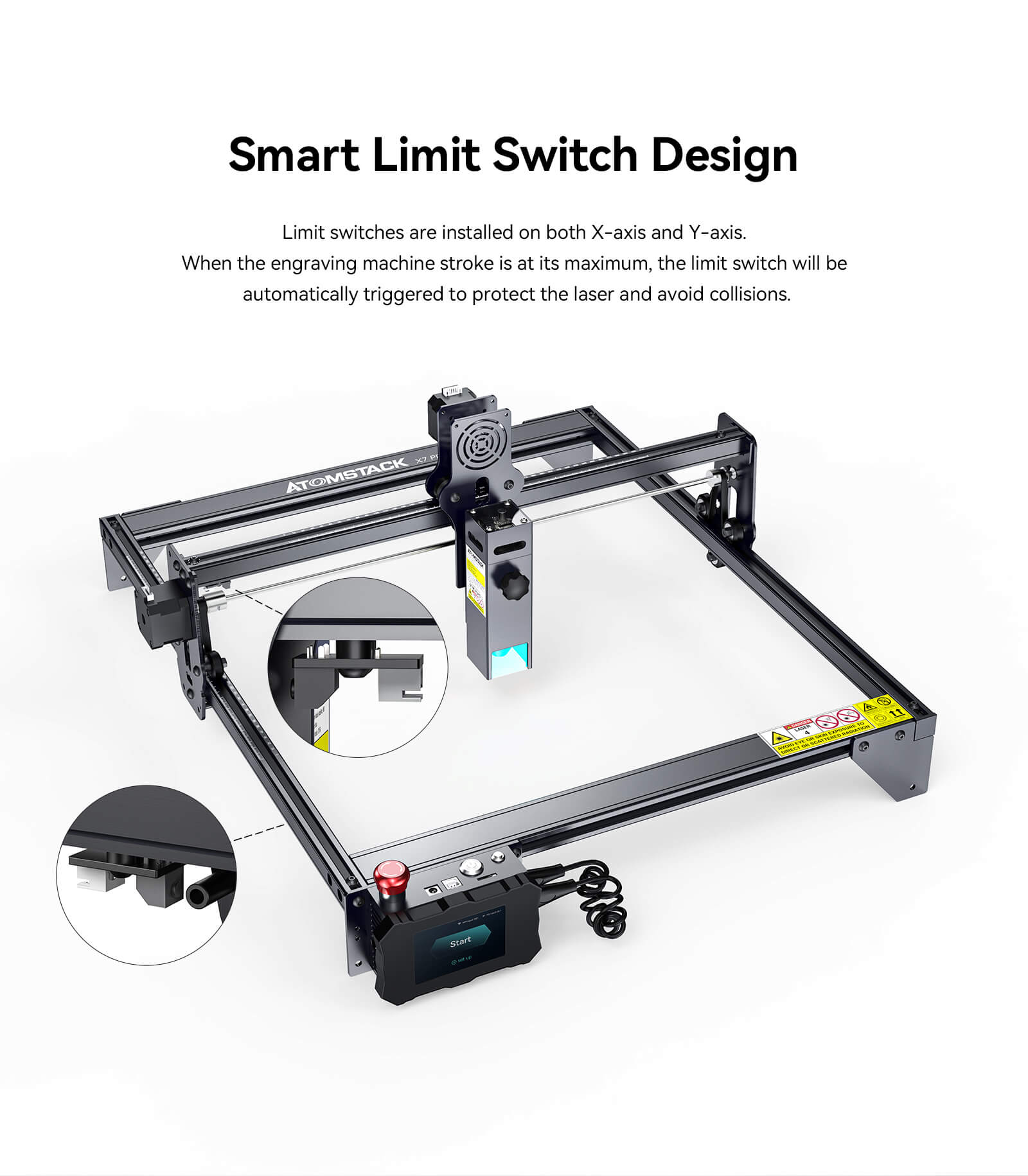 Atomstack X7 Pro 50W Laser Cutter & Engraving Machine + R1 Rotary Chuck